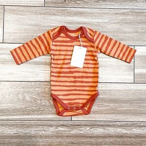 NWT! Wild Wawa Rust Stripe Onesie, Size 0-3M